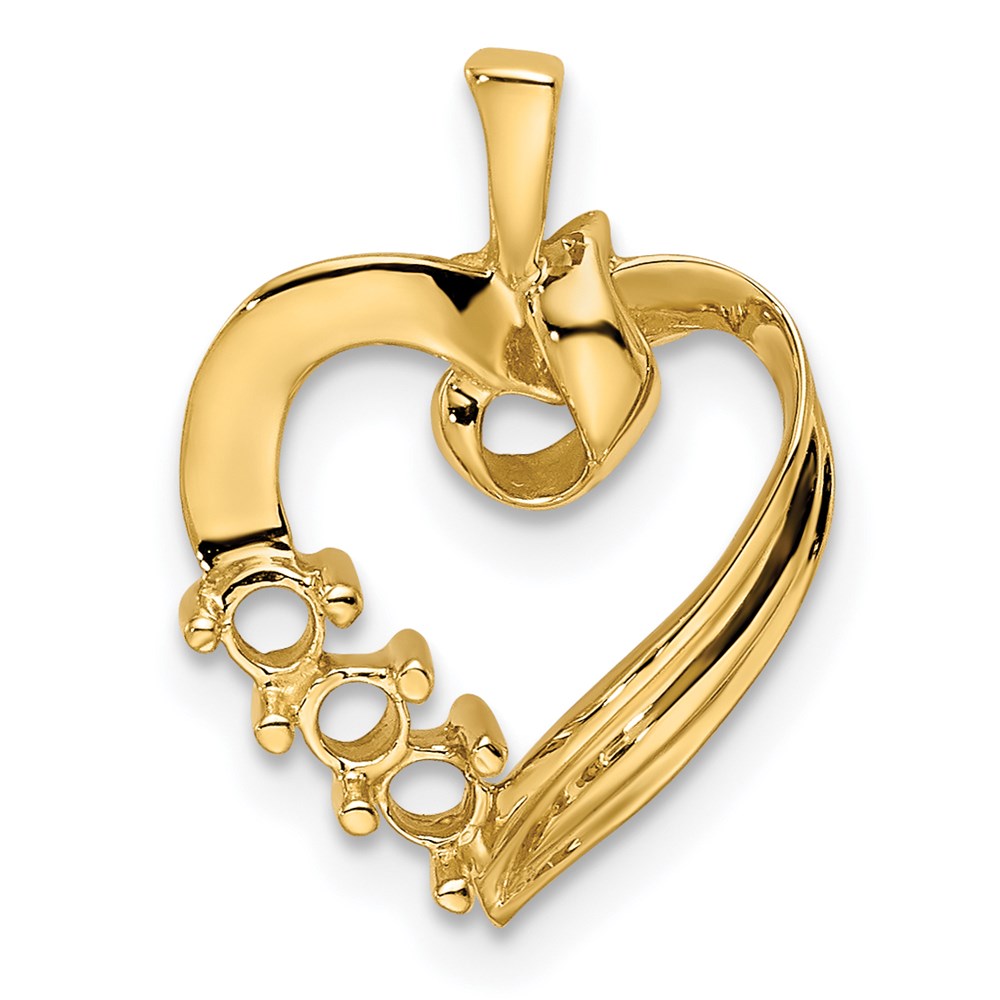 14k 3 Synthetic Stone Family Pendant
