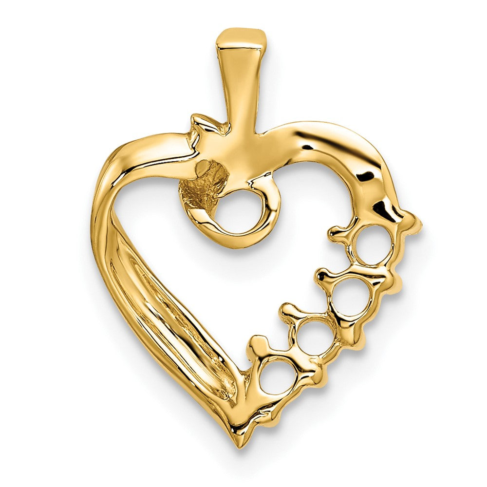 14k 4 Genuine Stone Family Pendant