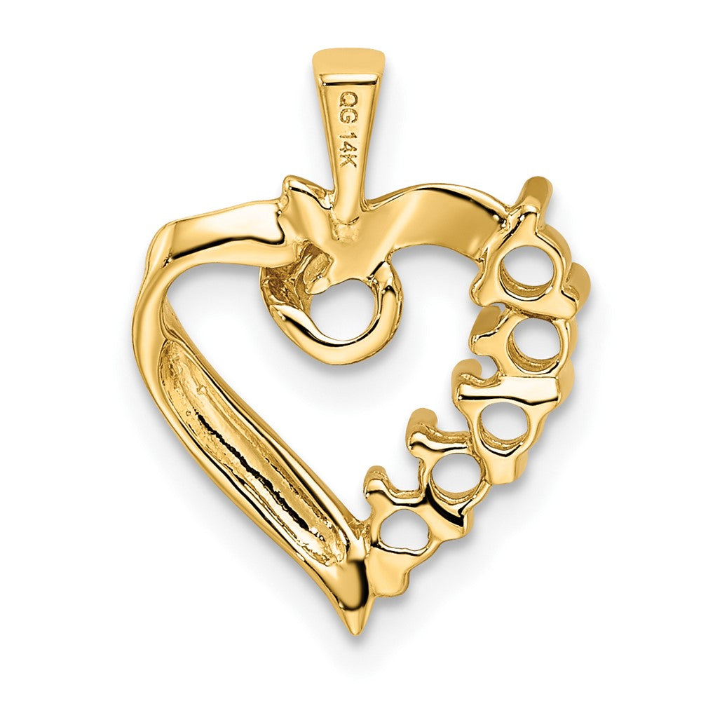 14k 5 Synthetic Stone Family Pendant