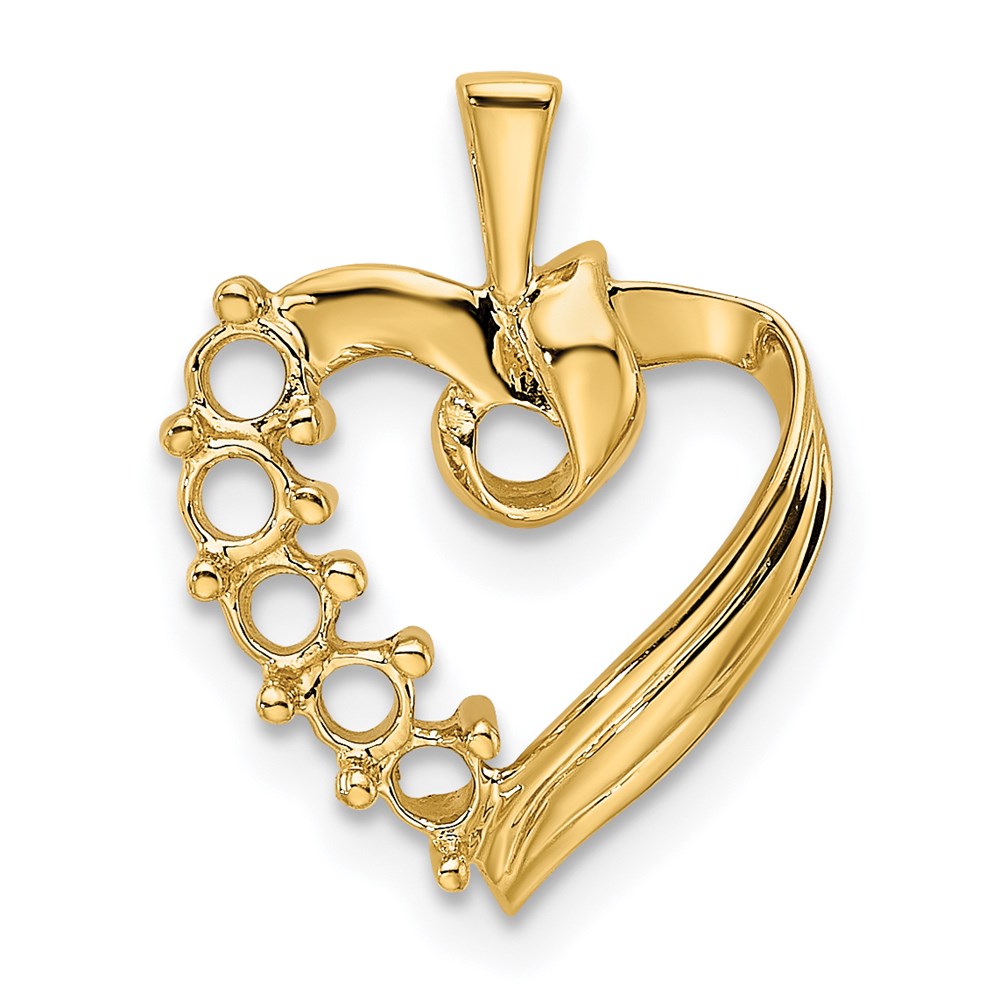 14k 5 Synthetic Stone Family Pendant