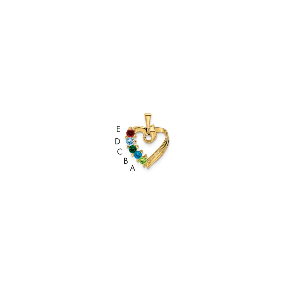 14k 5 Stone Family Pendant Mounting