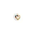 14k 7 Synthetic Stone Family Pendant