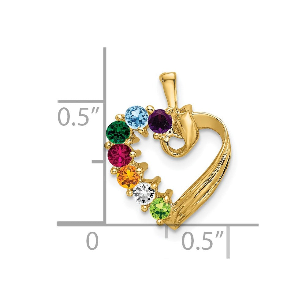 14k 7 Stone Family Pendant Mounting