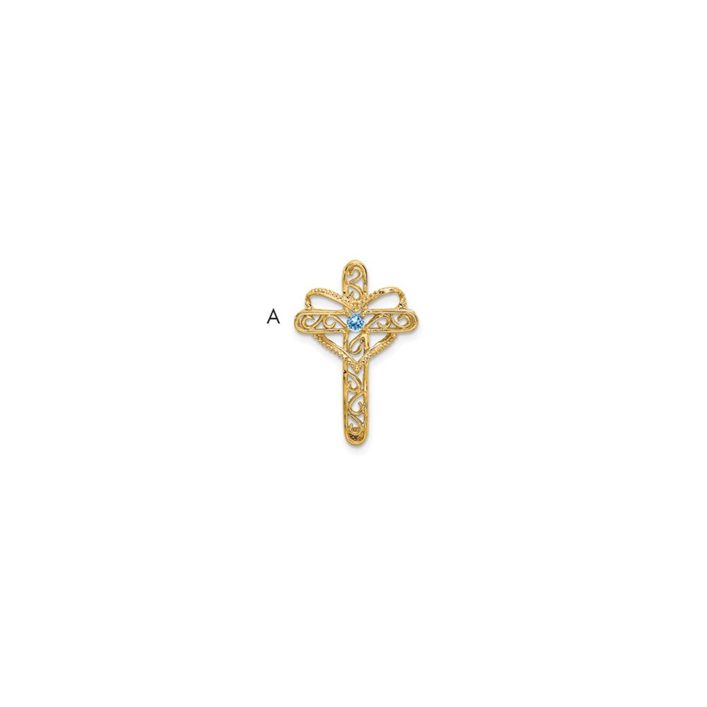 14k 2mm Synthetic Family Jewelry Pendant
