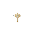 14k Polished Filigree 1-Stone Mothers Cross Pendant Mounting