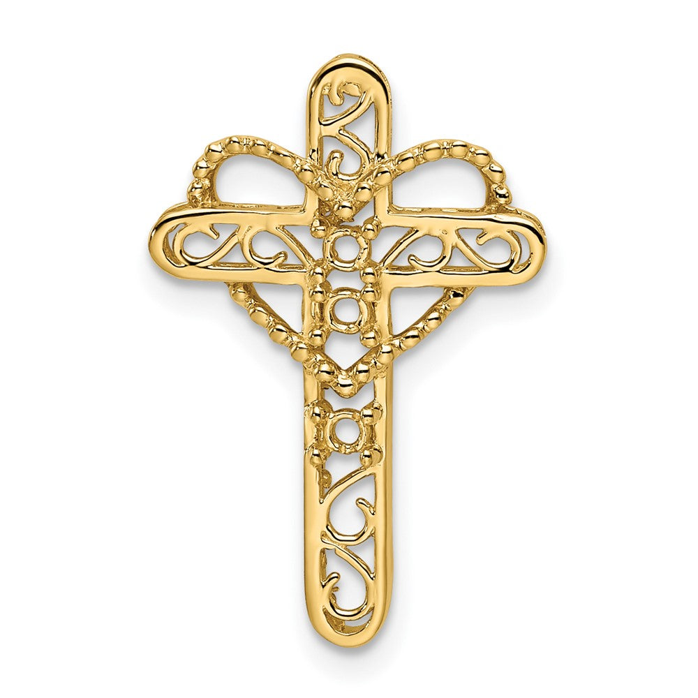14k Synthetic Diamond Family Jewelry Pendant