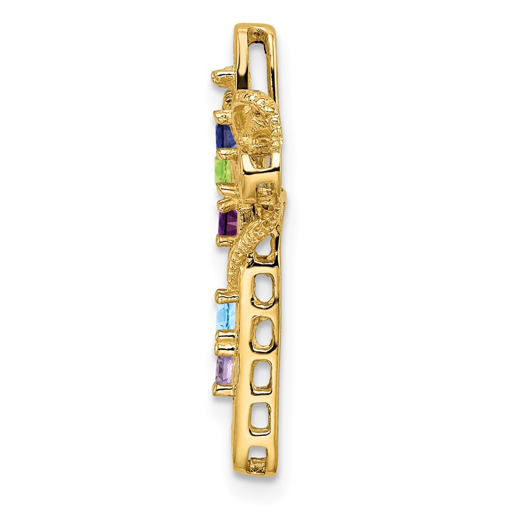14k Synthetic Diamond Family Jewelry Pendant