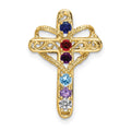 14k Synthetic Diamond family jewelry pendant