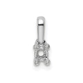14K White Gold Family Jewelry Genuine Stone & Diamond Set Pendant
