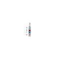 14K White Gold Family Jewelry Genuine Stone & Diamond Set Pendant