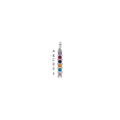 14K White Gold Family Jewelry Synthetic Stone & Diamond Set Pendant
