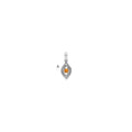 14K White Gold Family Jewelry Diamond Semi-Set Pendant