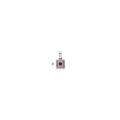 14K White Gold Family Jewelry Diamond Semi-Set Pendant