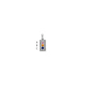 14K White Gold Family Jewelry Genuine Stone & Diamond Set Pendant
