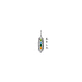 14K White Gold Family Jewelry Diamond Semi-Set Pendant