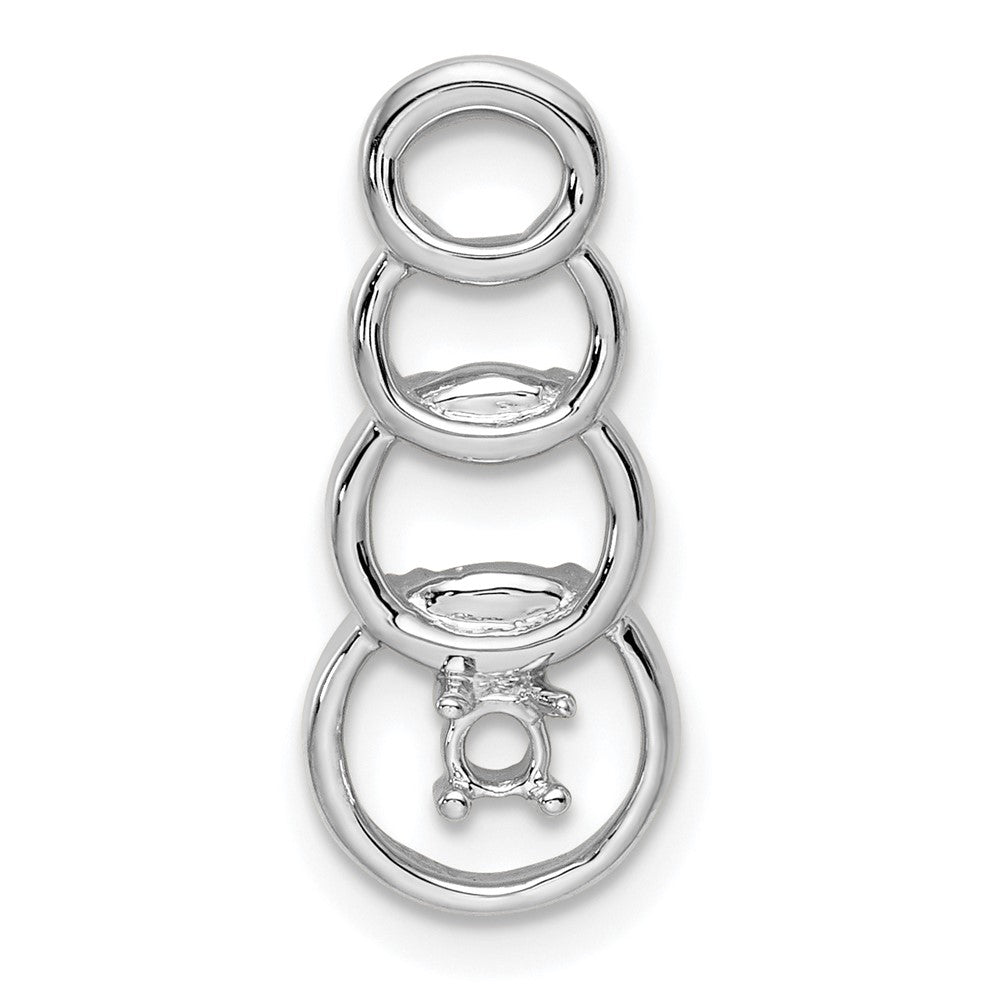 14k White Gold 1 Synthetic Stone Family Pendant