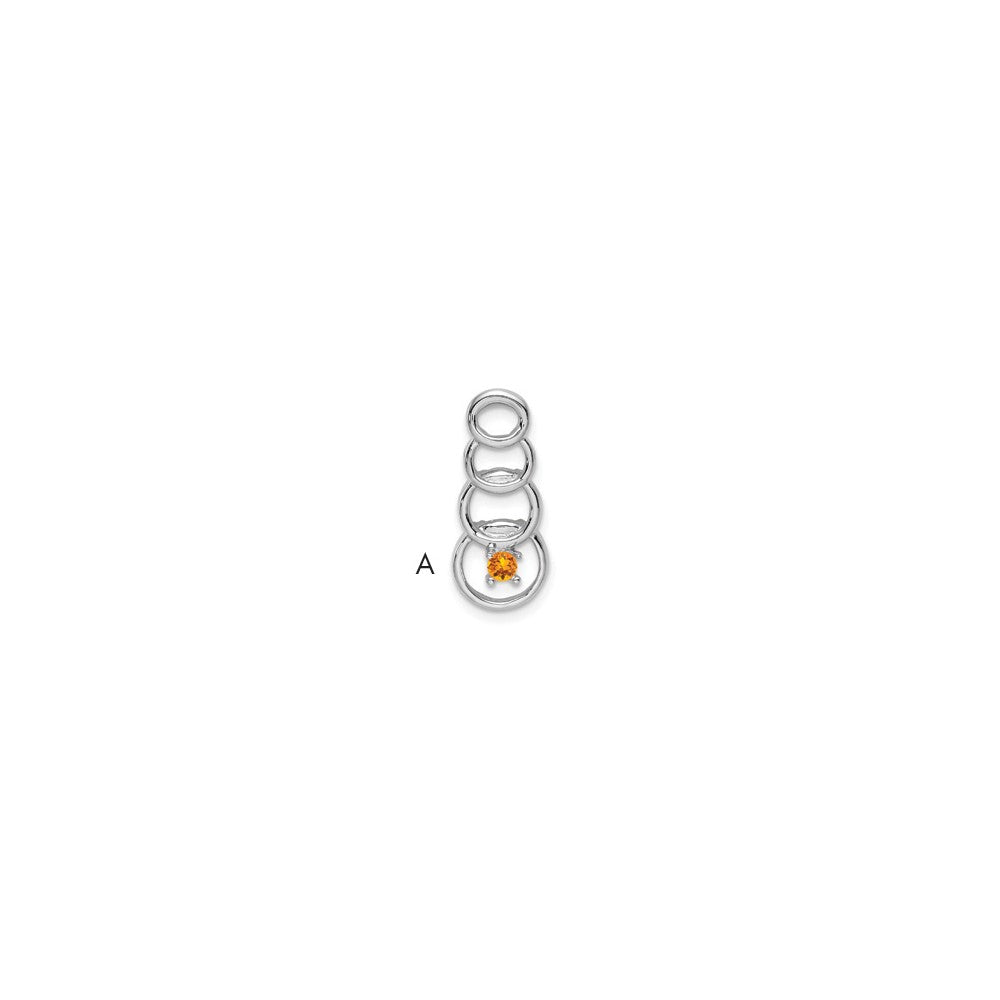 14k White Gold 1 Stone Family Pendant Mounting