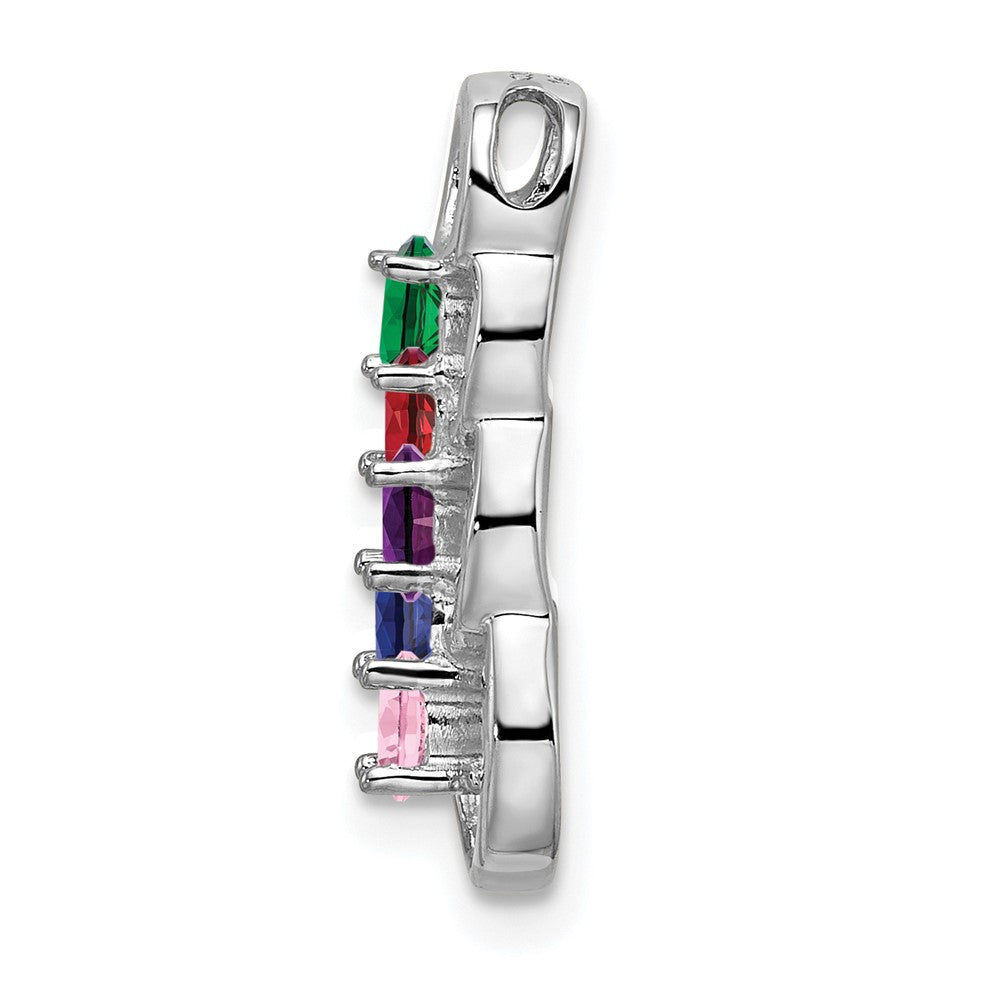 14k White Gold 5 Stone Family Pendant Mounting
