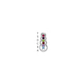 14k White Gold 6 Synthetic Stone Family Pendant