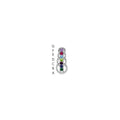 14k White Gold 7 Genuine Stone Family Pendant