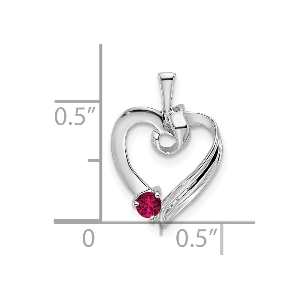 14k White Gold 1 Genuine Stone Family Pendant