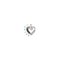 10k White Gold 6 Stone Family Pendant Mounting