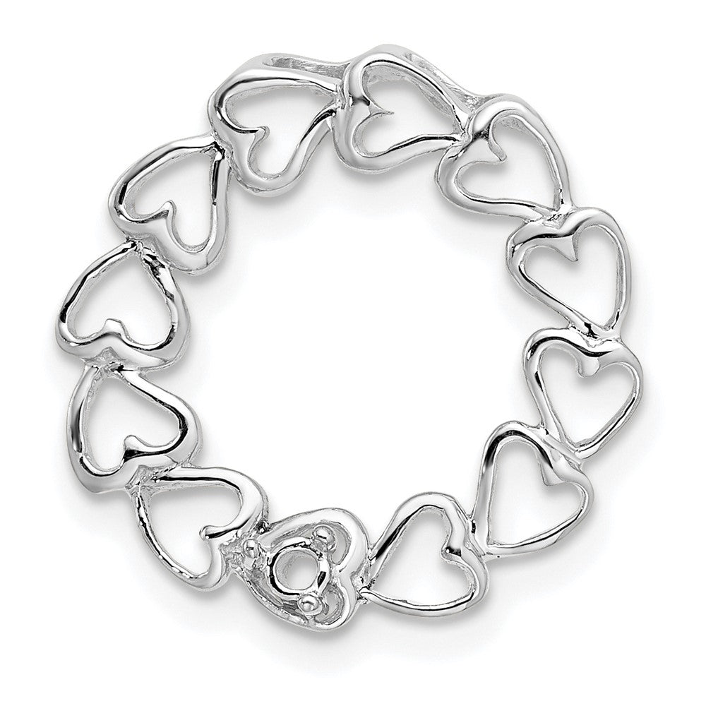 14k White Gold 1 Synthetic Stone Family Pendant