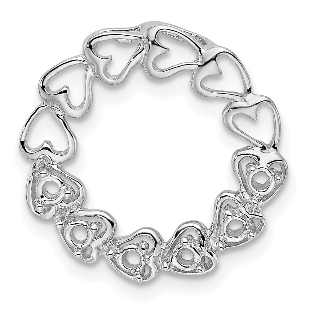 14k White Gold 6 Synthetic Stone Family Pendant