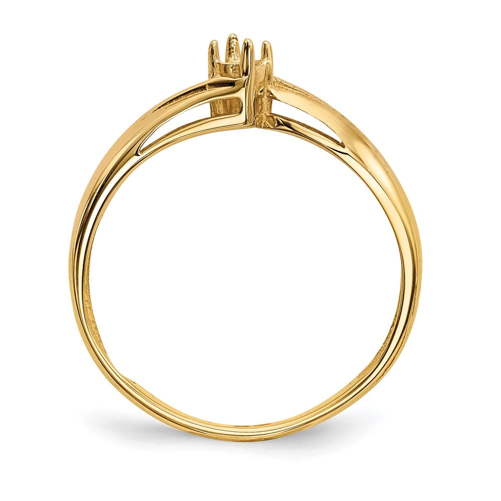 14k Polished 1-Stone Mothers Ring Mounting