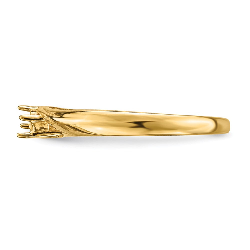 14k Polished 1-Stone Mothers Ring Mounting