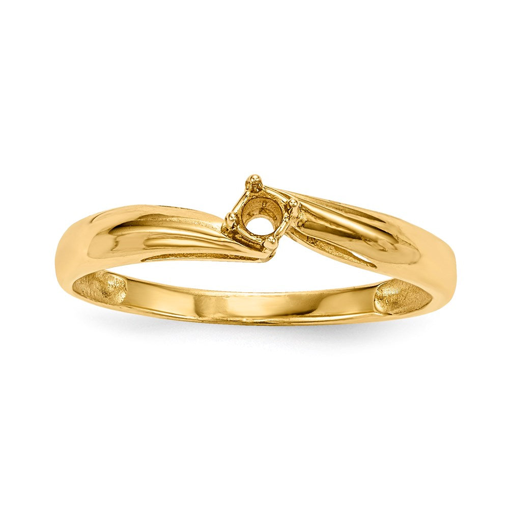 14k Polished 1-Stone Mothers Ring Mounting