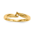 14k Polished 1-Stone Mothers Ring Mounting