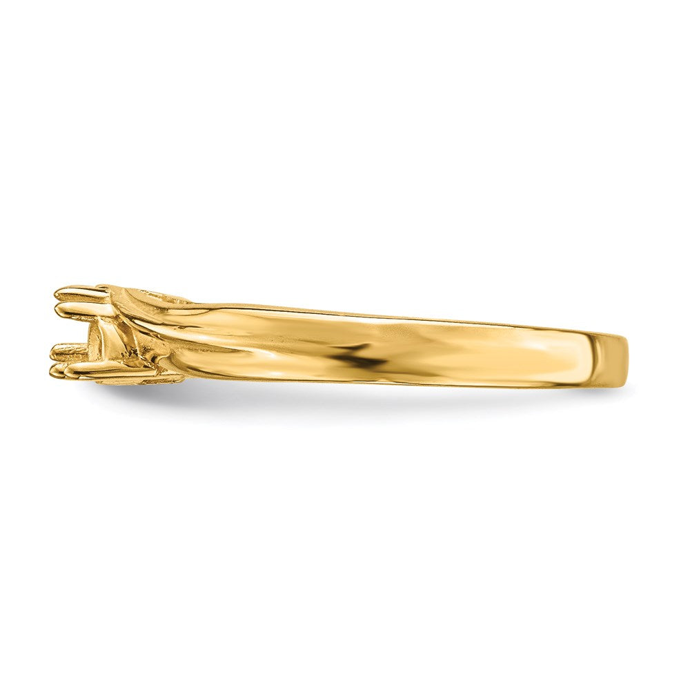 14k Polished 2-Stone Mothers Ring Mounting
