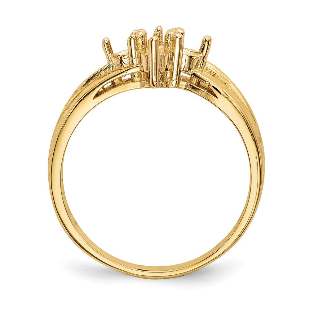 14k Polished 4-Stone Mothers Ring Mounting