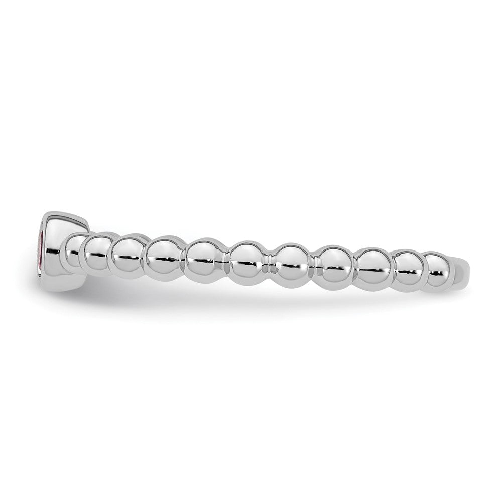 14k White Gold 1 Genuine Birthstone Mother's Ring
