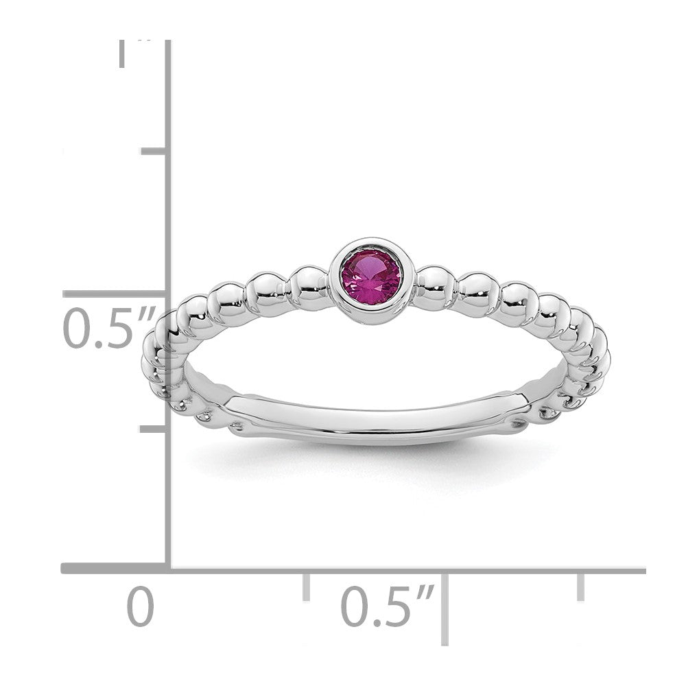 14k White Gold 1 Genuine Birthstone Mother's Ring