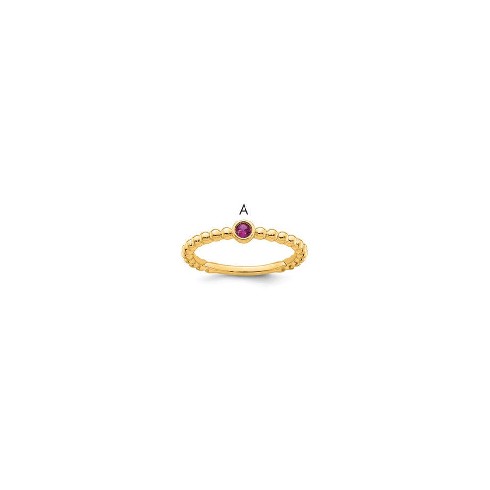 14k 1 Synthetic Birthstone Mother's Ring