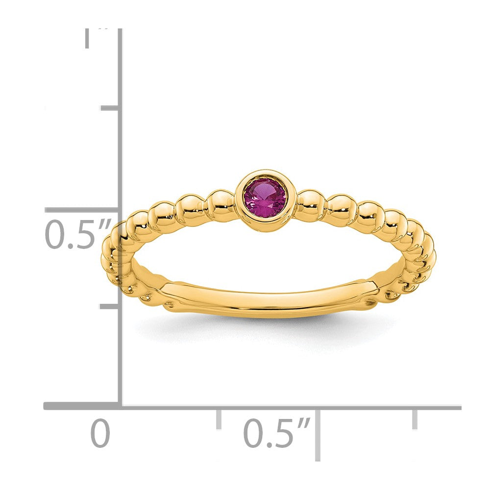 14k 1 Synthetic Birthstone Mother's Ring
