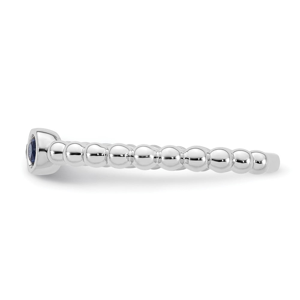 14k White Gold 2 Genuine Birthstone Mother's Ring