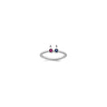 14k White Gold 2 Birthstone Mother's Ring Mounting