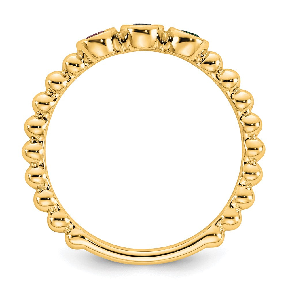 14k 3 Birthstone Mother's Ring Mounting