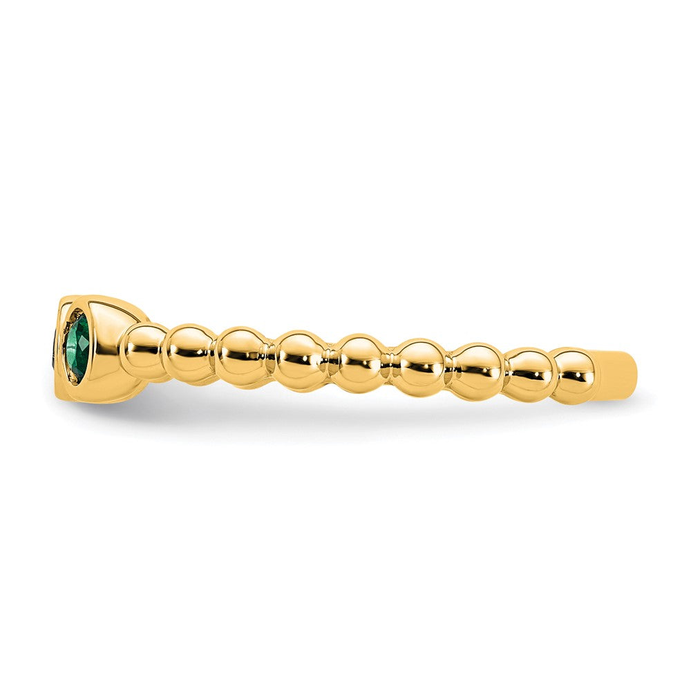14k 3 Synthetic Birthstone Mother's Ring