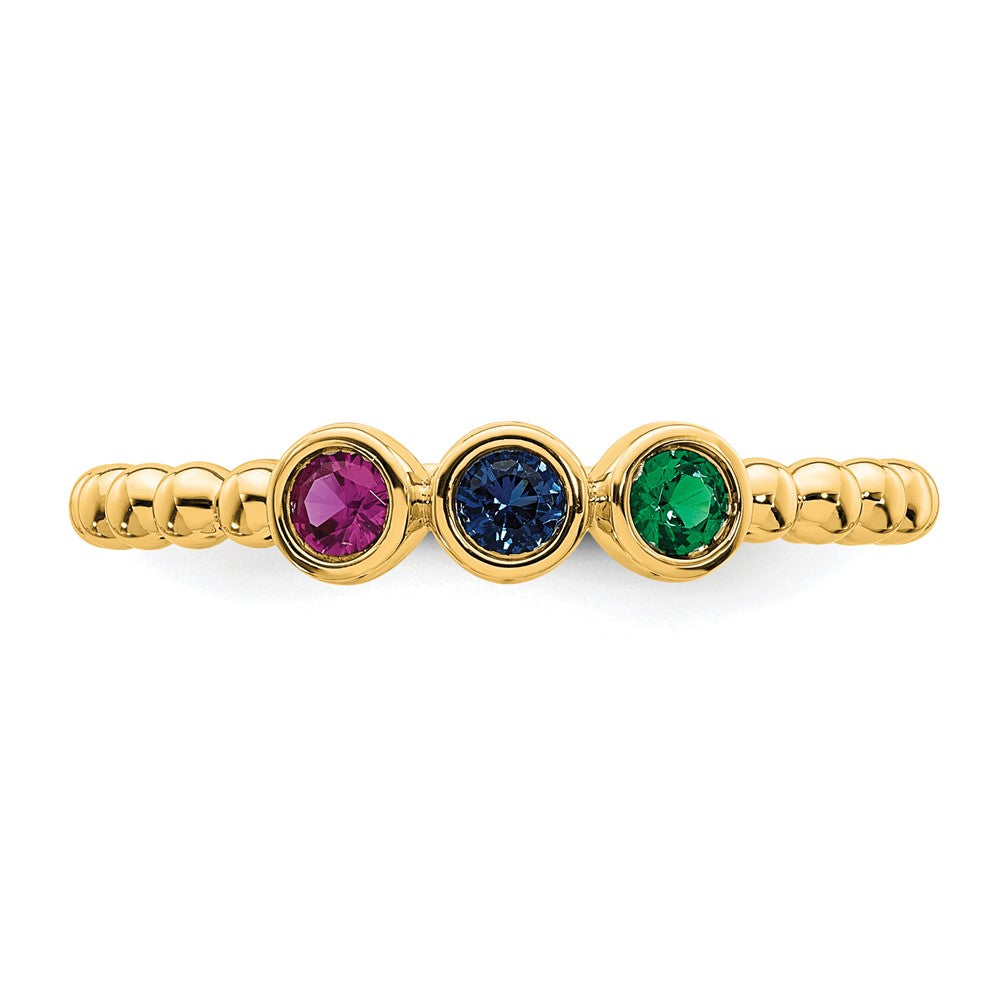 14k 3 Birthstone Mother's Ring Mounting