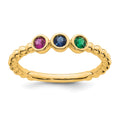 14k 3 Birthstone Mother's Ring Mounting
