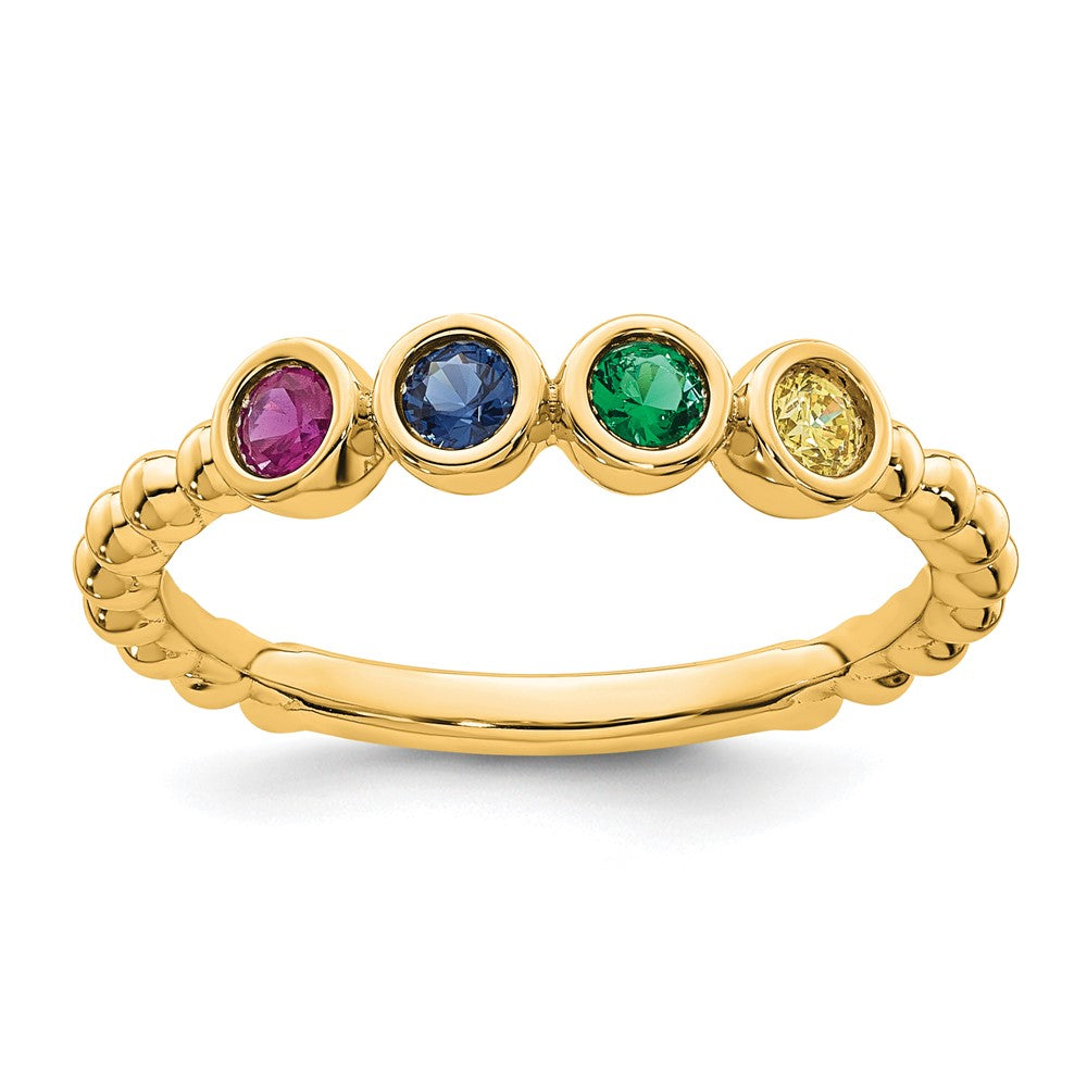14k 4 Birthstone Mother's Ring Mounting