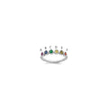 14k White Gold 6 Genuine Birthstone Mother's Ring