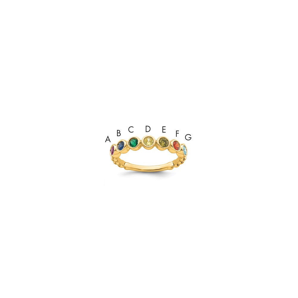 14k 7 Birthstone Mother's Ring Mounting