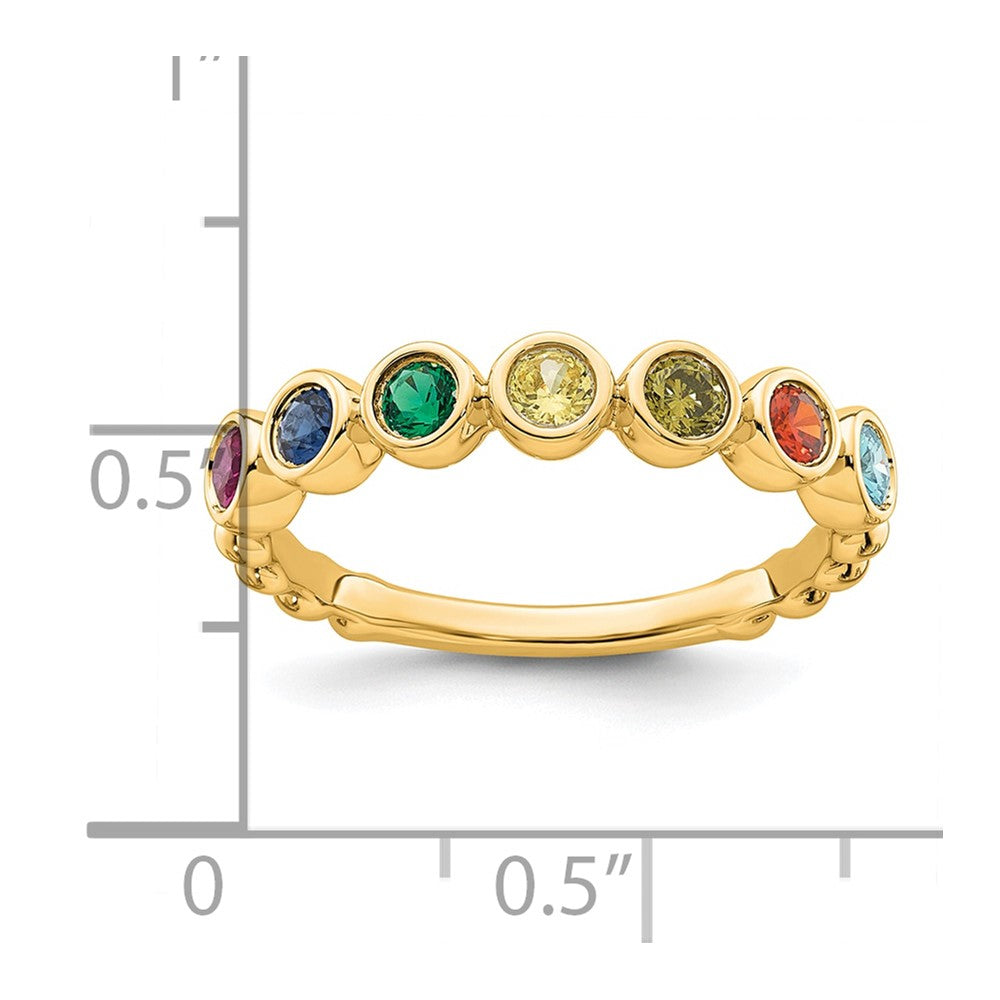 14k 7 Birthstone Mother's Ring Mounting