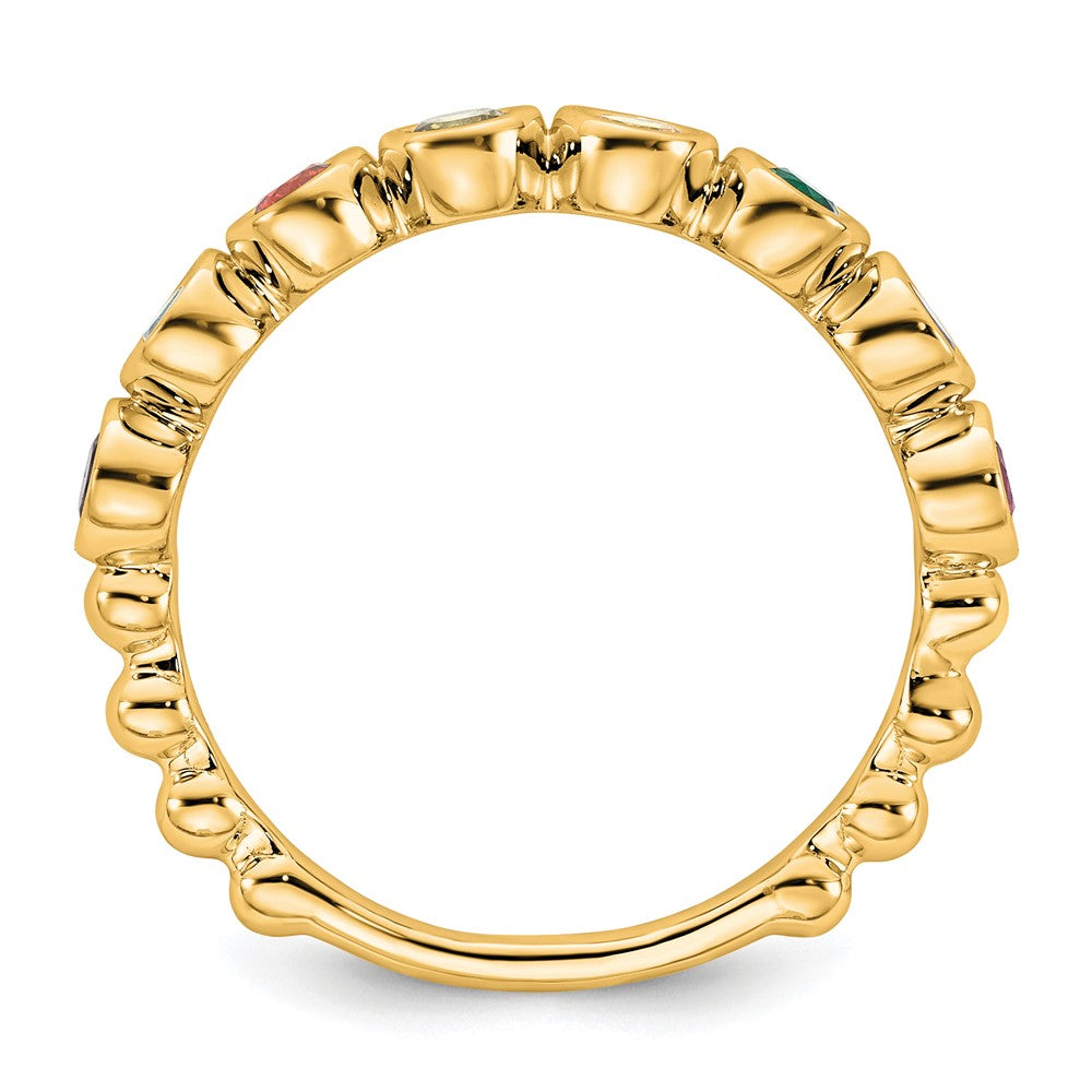 14k 8 Genuine Birthstone Mother's Ring