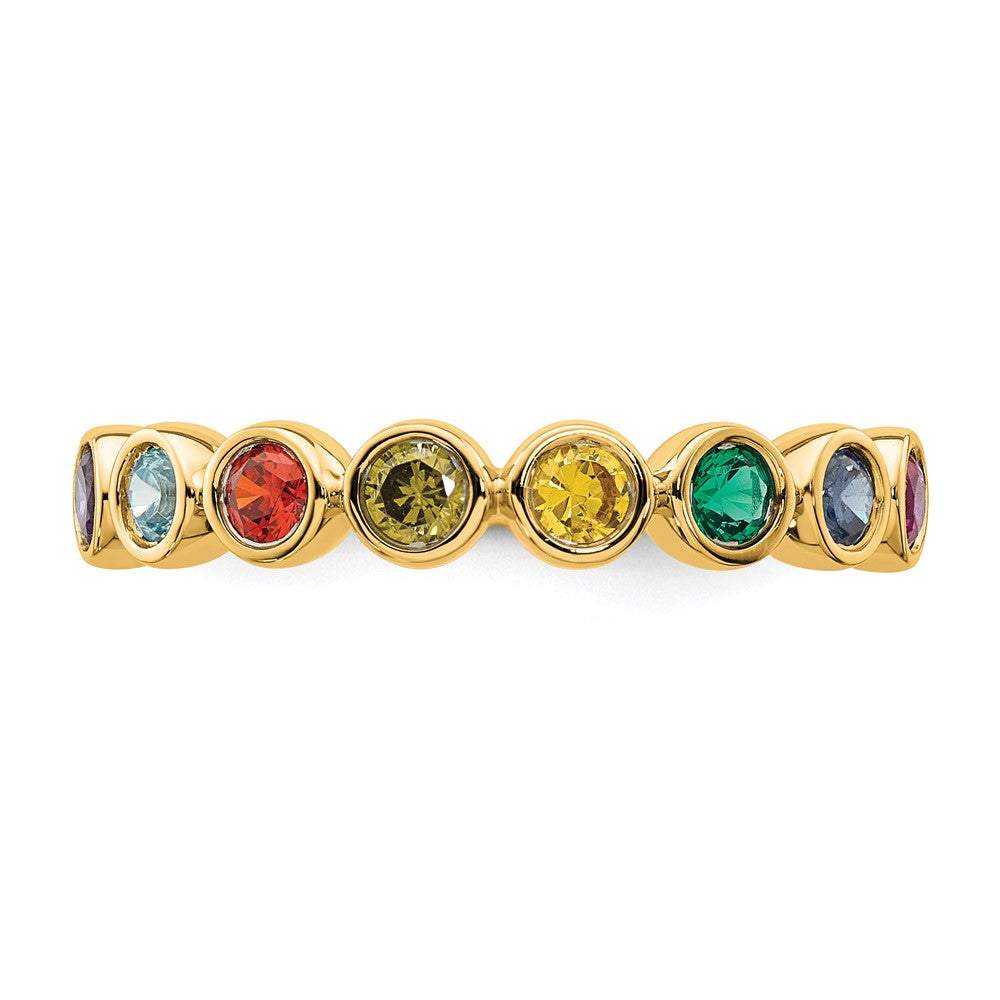 14k 8 Genuine Birthstone Mother's Ring